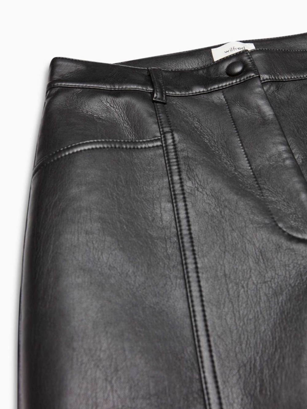 NWT! Wilfred Rebel High-waisted Vegan Leather pants size 16 - Picture 2 of 6